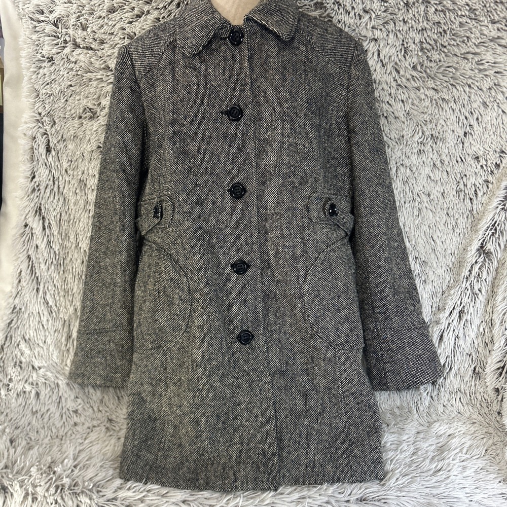 Maralyn & Me Classic Tweed Wool Blend Statement Car Coat Parisian Chic Size XL